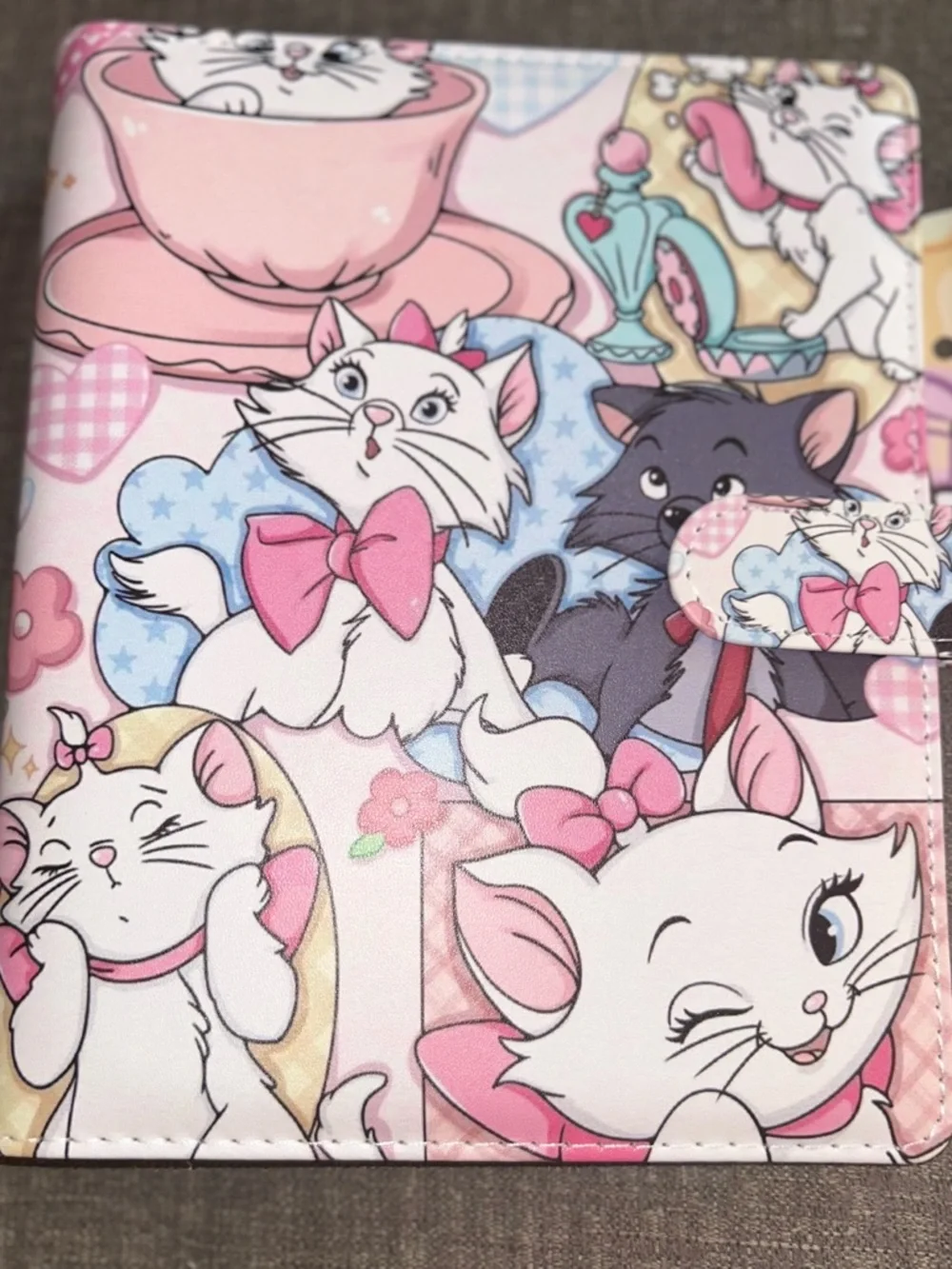 Cute Marie Cat A5 Binder - Pink & Pastel